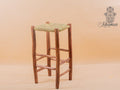 Tabouret de bar marocain en bois de laurier 80 cm - Africancreates