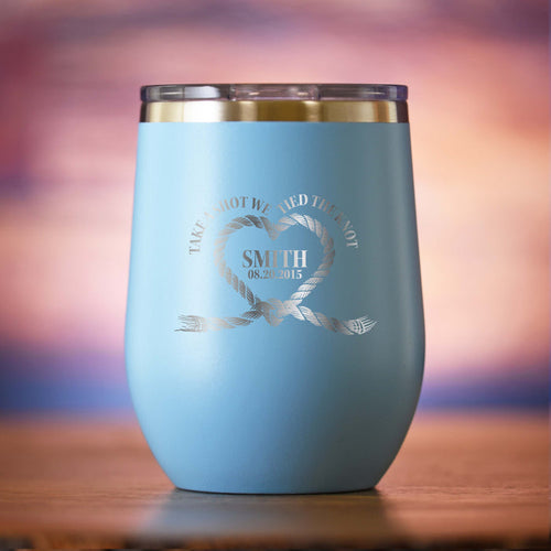 "Take A Shot, We Tied The Knot" Stemless Wedding Tumbler Gift