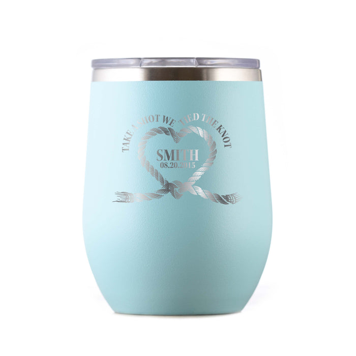 "Take A Shot, We Tied The Knot" Stemless Wedding Tumbler Gift
