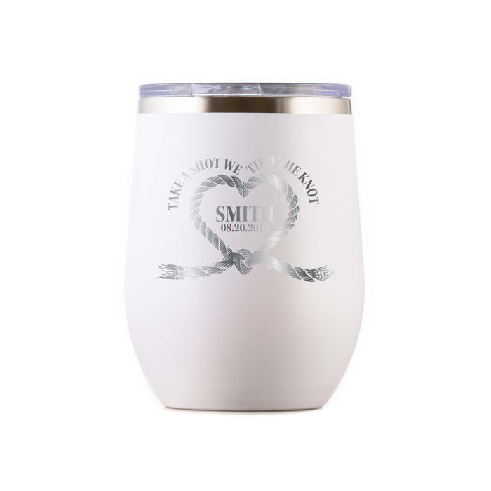 "Take A Shot, We Tied The Knot" Stemless Wedding Tumbler Gift