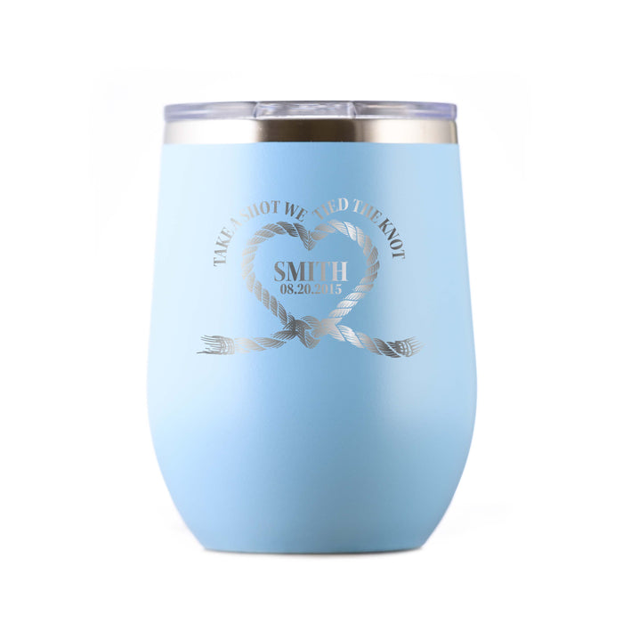 "Take A Shot, We Tied The Knot" Stemless Wedding Tumbler Gift