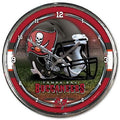 Tampa Bay Buccaneers Round Chrome Wall Clock 12.75"