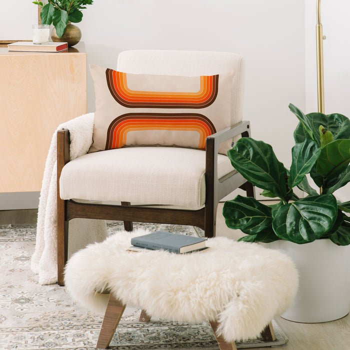 TAN TUNNEL THROW PILLOW