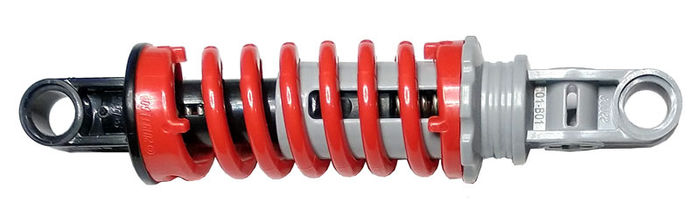 Technic, Shock Absorber 9L with Black and Light Bluish Gray Ends