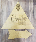Teepee and Arrow Birth Announcement