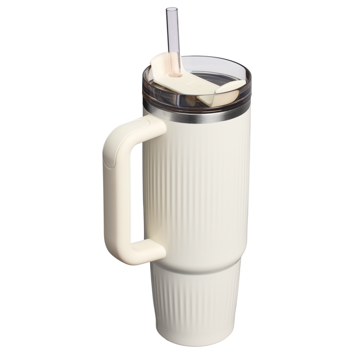 Stanley 30 OZ Quencher Fluted Insulate Tumbler In Cream White