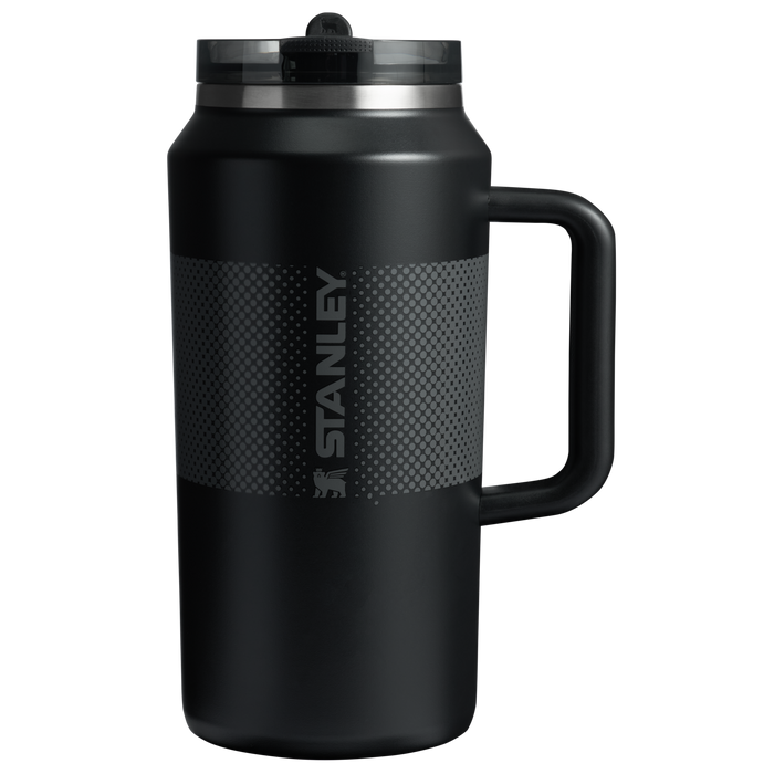 The Stanley Quencher Pro Tour Flip Straw Tumbler 64 OZ In Black 2.0 Fade