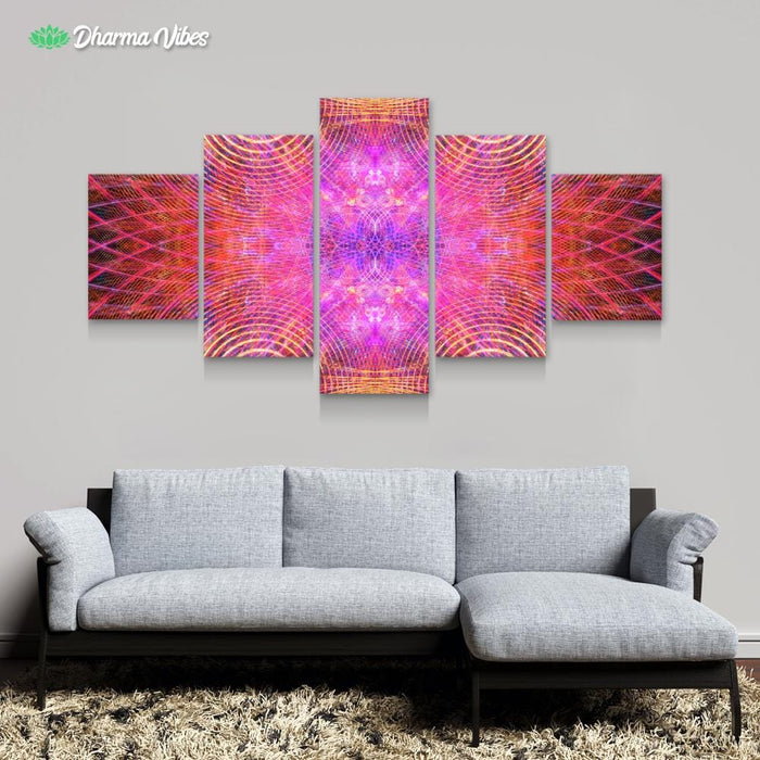 The Red Psychocosmos by YantrArt 5-Piece Canvas