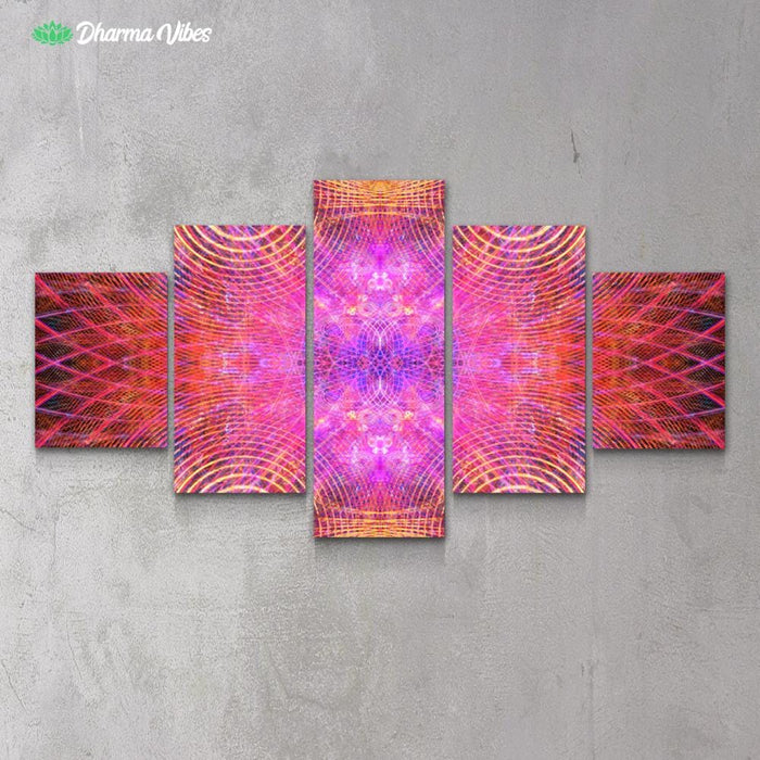 The Red Psychocosmos by YantrArt 5-Piece Canvas