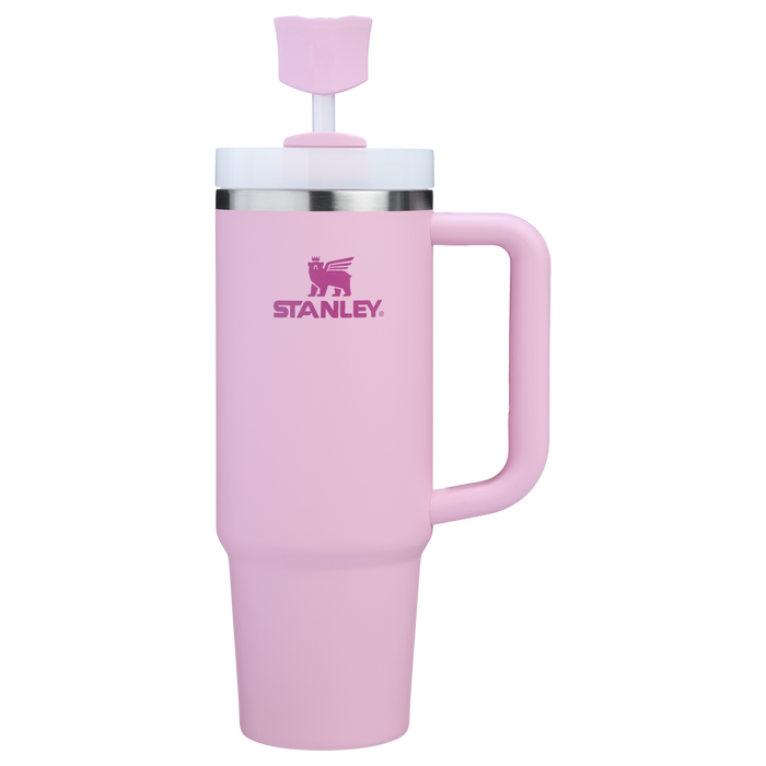Stanley Quencher Stay Smooth Straw Top Cover In Cherry Blossom Pink