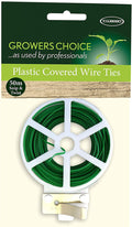50m garden hose on reel with spray nozzle and connectors for watering lawns and borders