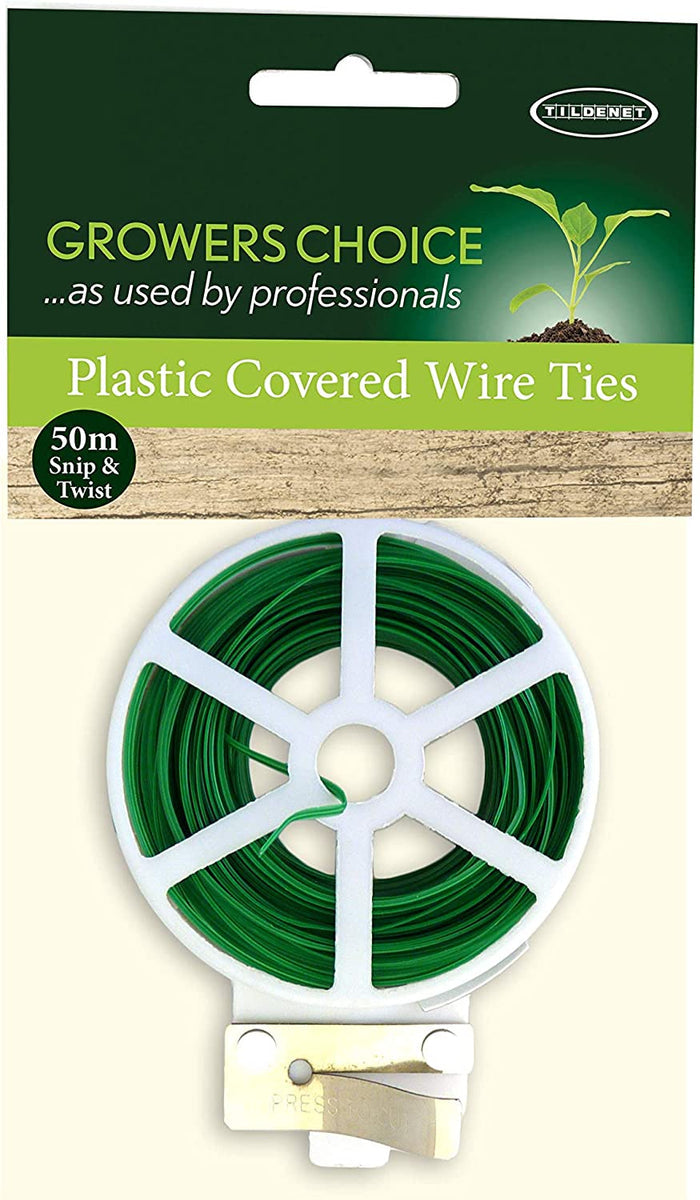 50m garden hose on reel with spray nozzle and connectors for watering lawns and borders