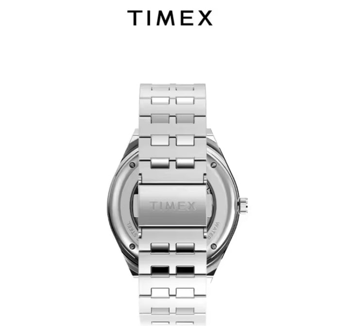 Timex Diver Black Red Bezel Stainless Steel Bracelet Automatic Movement 40mm Watch