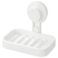 TISKEN Soap dish with suction cup, White
