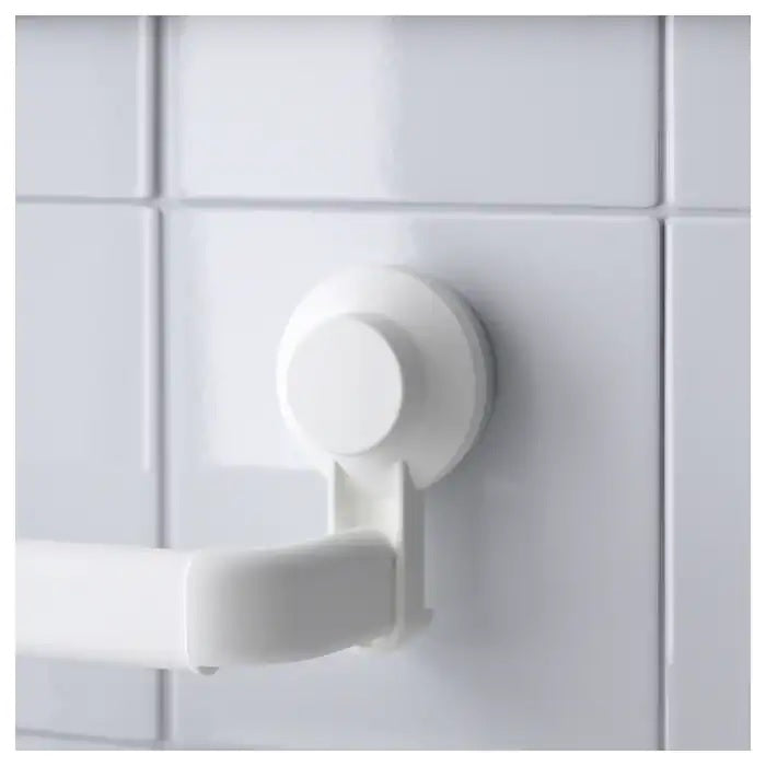 TISKEN Towel rack with suction cup, White