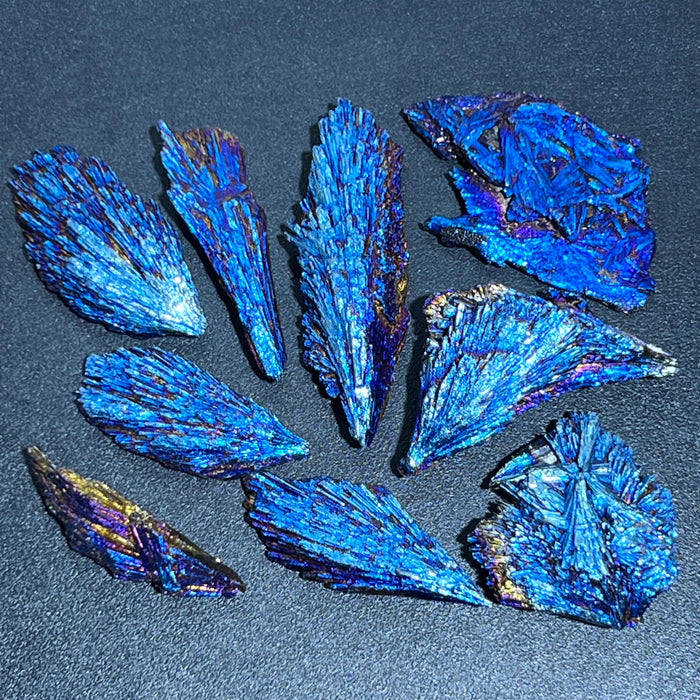 Titanium Aura Black Kyanite Crystal Rough Fans (By The Piece or Pound)