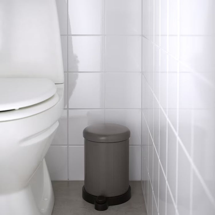 TOFTAN Waste bin, grey, 4l