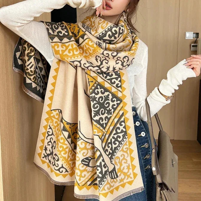 Trisola Pashmina Scarf Yellow