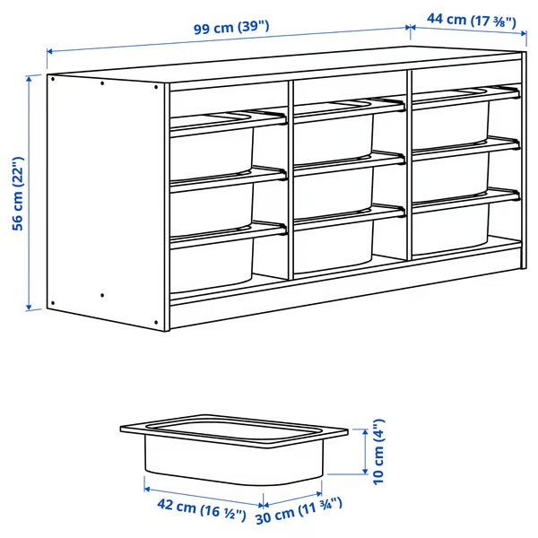 TROFAST Frame, 99x44x56cm, White