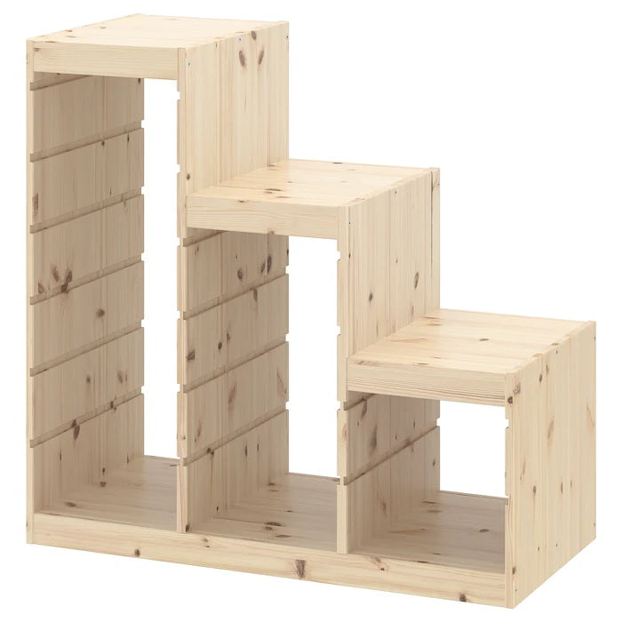 TROFAST Frame, 99x44x94cm 3 step, Light white stained pine