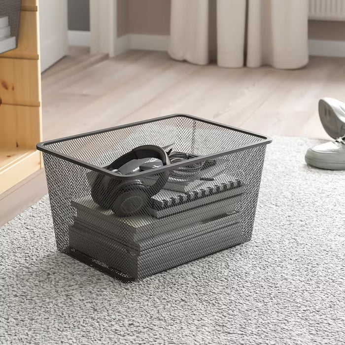 TROFAST Mesh storage box, Dark grey, 42x30x23cm