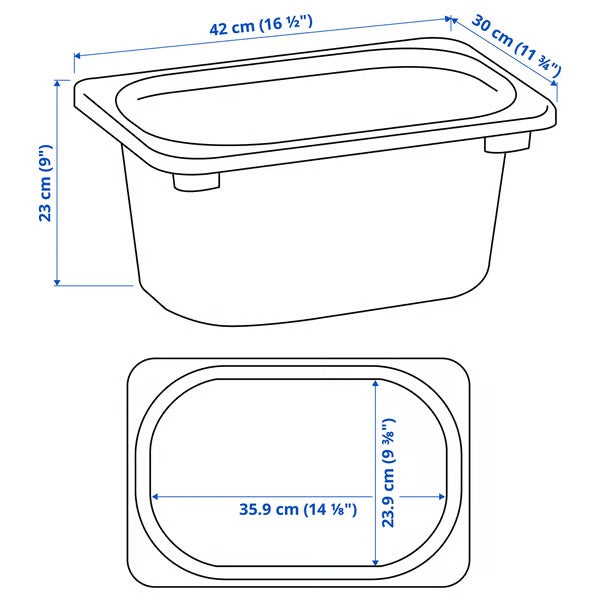 TROFAST Storage box, 42x30x23cm, Grey