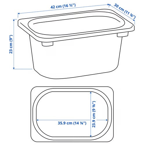 TROFAST Storage box, Red, 42x30x23cm