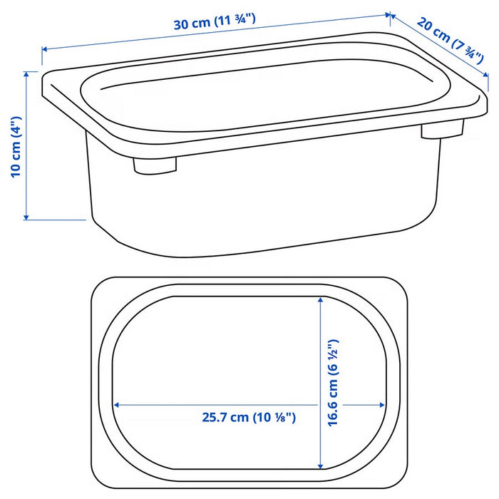 TROFAST/FLISAT Storage box, 2025 White, 20x30x10cm