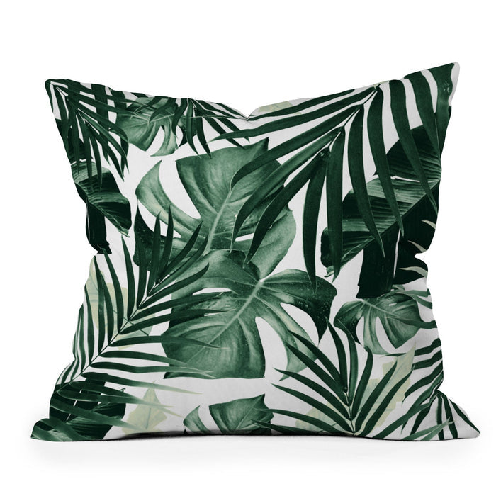 TROPICAL JUNGLE LEAVES 4 THROW PILLOW