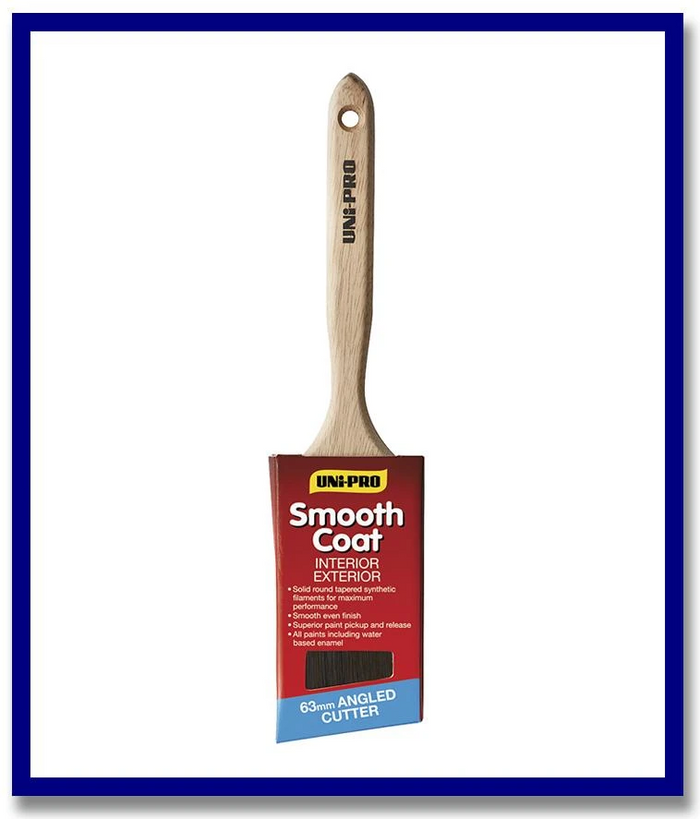 UNi-PRO Smooth Coat Angled Sash Cutter Brush - 1 Pc - Stone Doctor Australia - Painting Equipment > Application > Angled Cutters