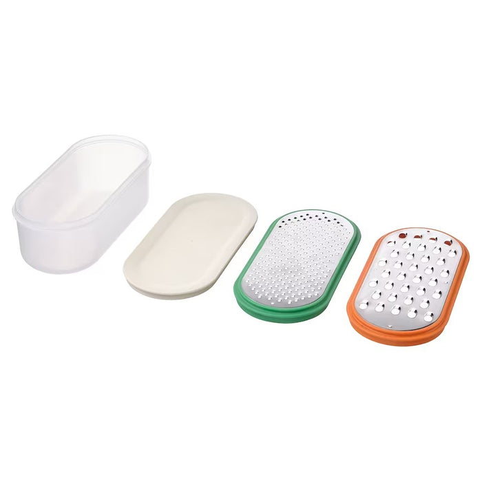 UPPFYLLD Grater with container, set of 4, Mixed colours