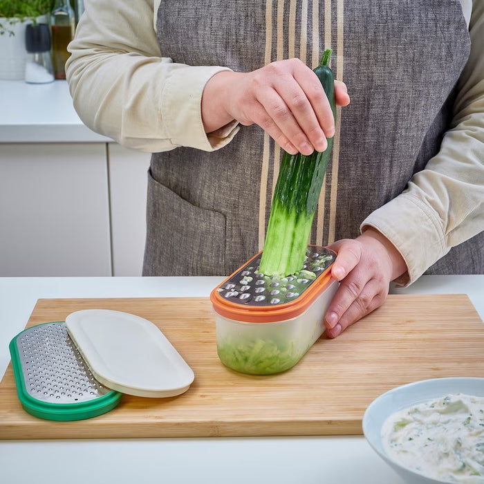 UPPFYLLD Grater with container, set of 4, Mixed colours