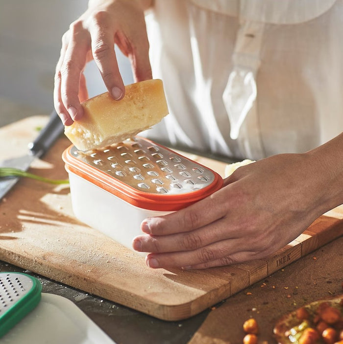 UPPFYLLD Grater with container, set of 4, Mixed colours