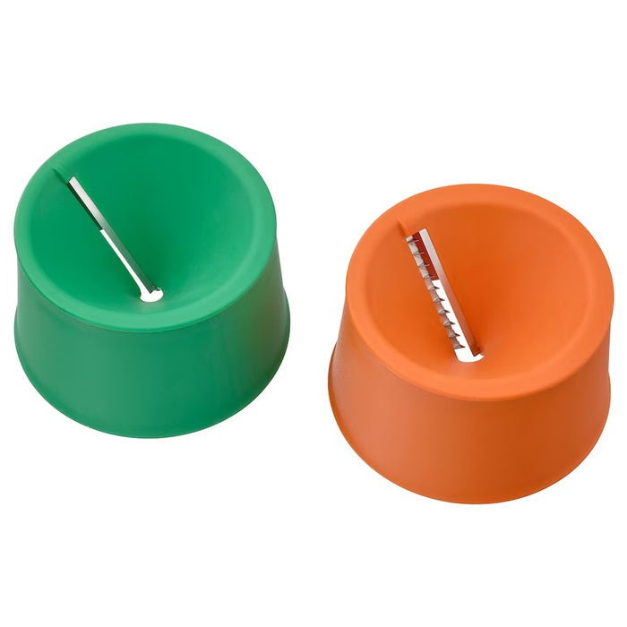 UPPFYLLD Vegetable slicer, set of 2, Bright orange/bright green