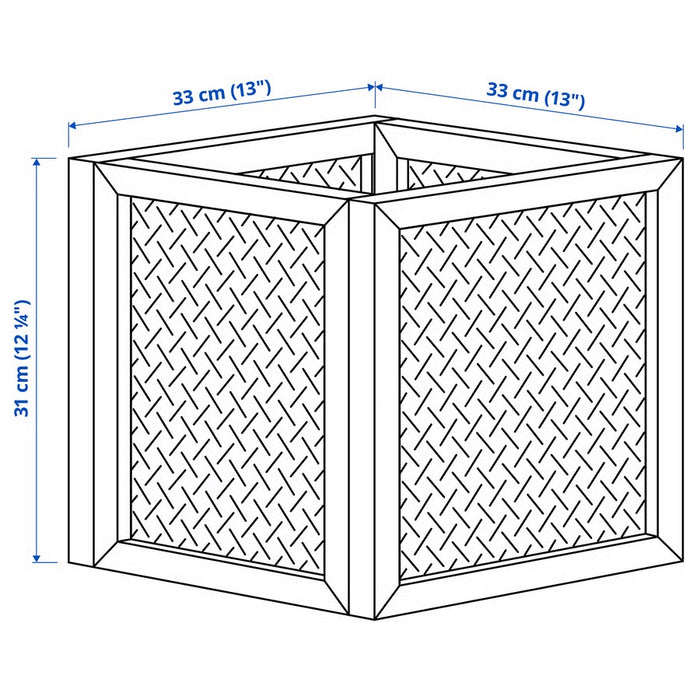 VALTNING Box, Natural, 33x33x31cm