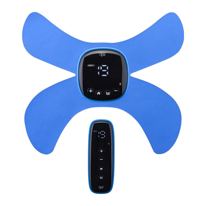 Blue electronic device with remote control  - Buy Now Hot & Cold Massager + EMS & Heat Massager