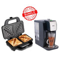 Bread toaster with triangular slots and coffee machine with glass of coffee, labeled 'Bundle'.