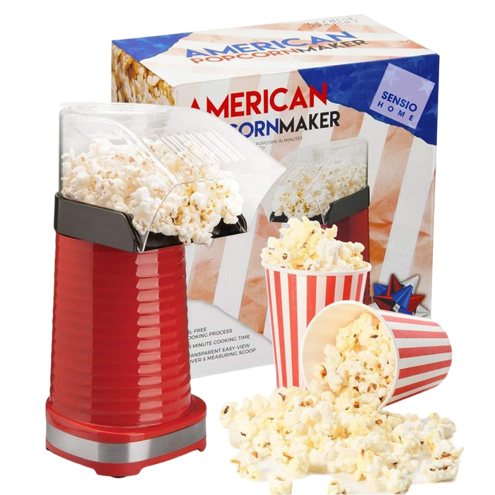 Red popcorn maker with popcorn - Buy Now  Round Waffle Maker + Chocolate Fountain Fondue Set