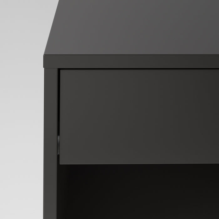 VIKHAMMER bedside table, 40x39cm, Black