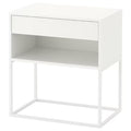VIKHAMMER Bedside table, White, 60x39cm