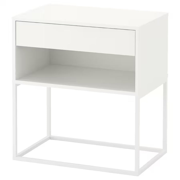 VIKHAMMER Bedside table, White, 60x39cm
