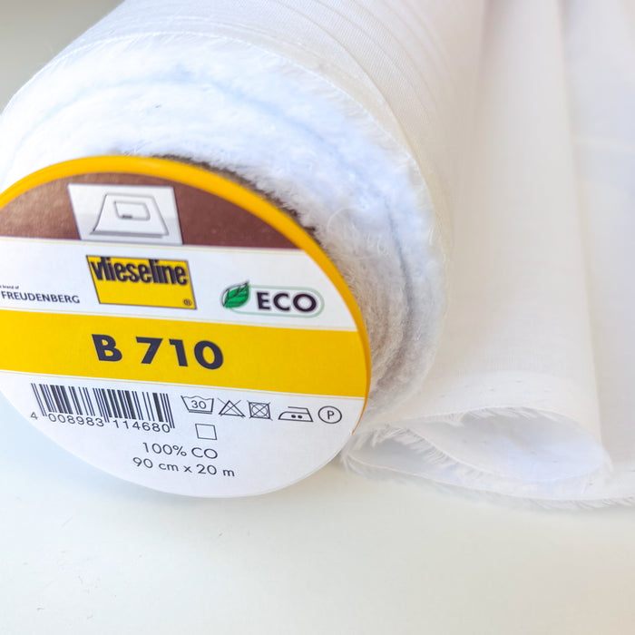 Vilene - Fusible Lightweight Woven Interfacing - B710 - White with Biodegradable Adhesive