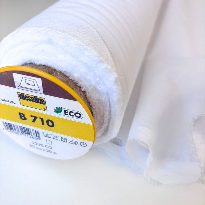 Vilene - Fusible Lightweight Woven Interfacing - B710 - White with Biodegradable Adhesive