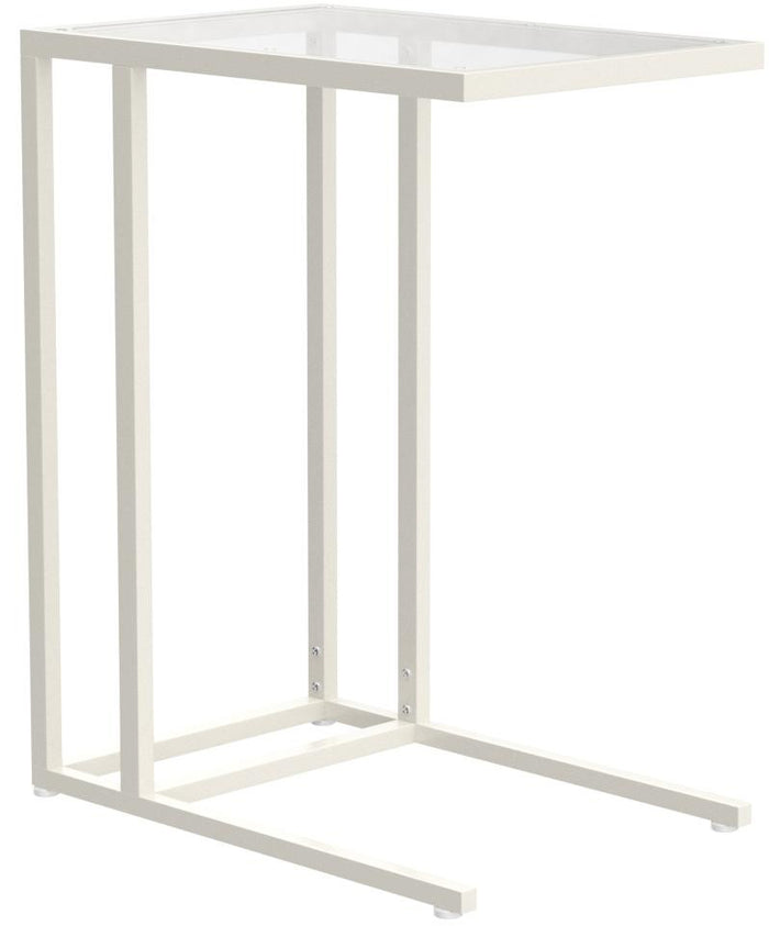 VITTSJO Laptop table, 35x65cm, White/glass