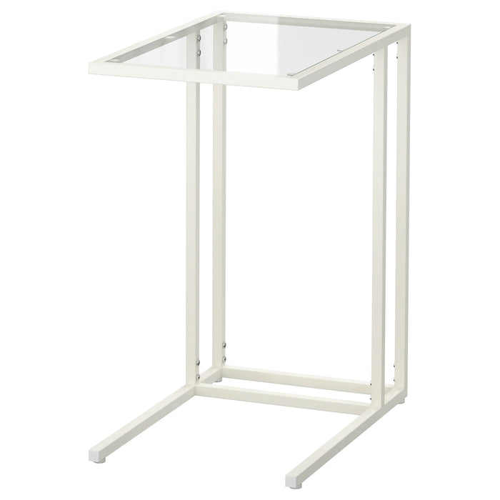 VITTSJO Laptop table, 35x65cm, White/glass
