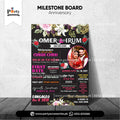 wedding anniversary milestone board in black color