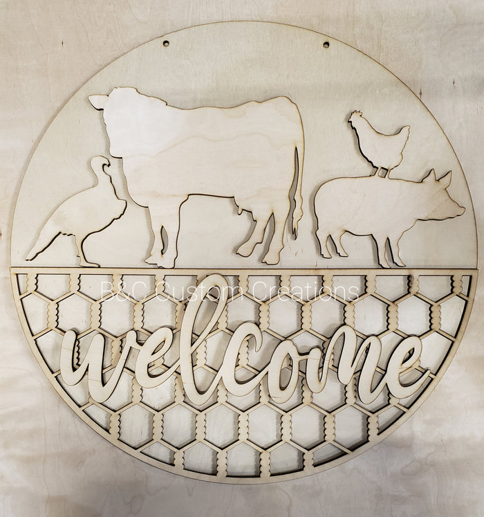 Welcome farm animals