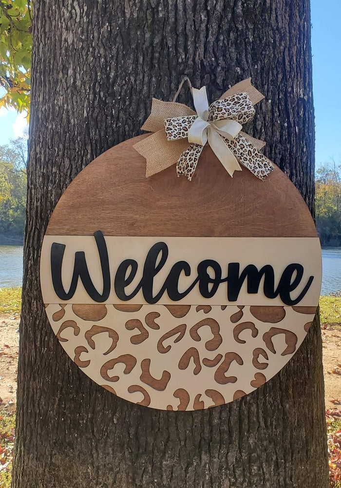 Welcome Leopard Print