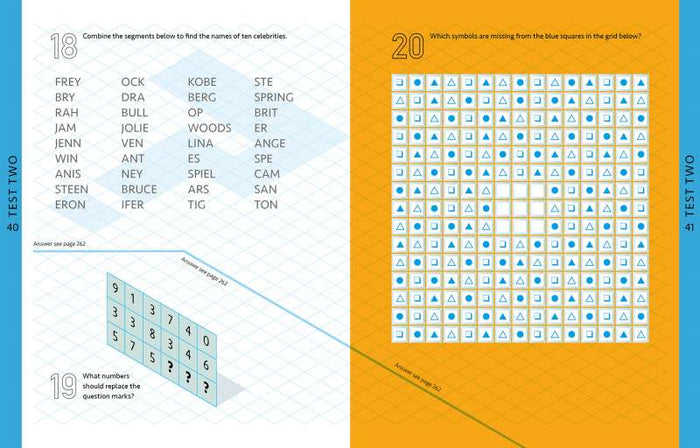 What's Your IQ? - Train Your Brain Puzzles Book - Puzzlicious.com