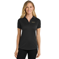 Womens Diamond Jacquard Polo, Black | New Millennium